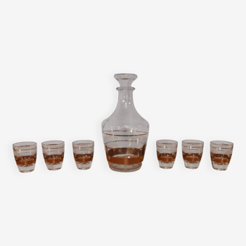 Service a liqueur complet cristal d'Arques carafe et verres