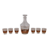 Complete Arques crystal liqueur service, carafe and glasses