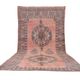 Tapis berbère en laine vintage marocain rose grand 212 x 394 cm, tapis fait main
