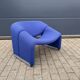 Artifort F598 Groovy armchair Pierre Paulin, Electric blue