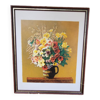 Peinture a l'huile bouquet