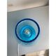 Light blue Murano-style glass with a balloton lamp.