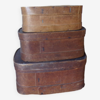 Boîtes gigognes en bois années 20-30