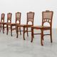 Set of 6 art nouveau dinner chairs in the manner of Victor Horta, Belgium