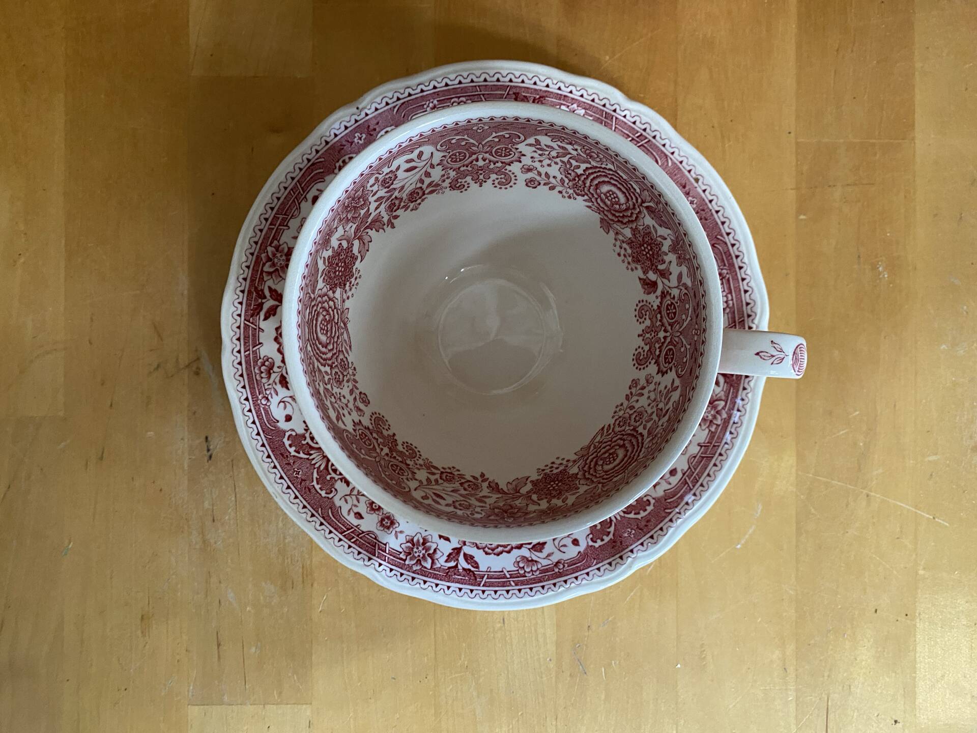 Cup + saucer antique villeroy & boch burgenland model ceramic