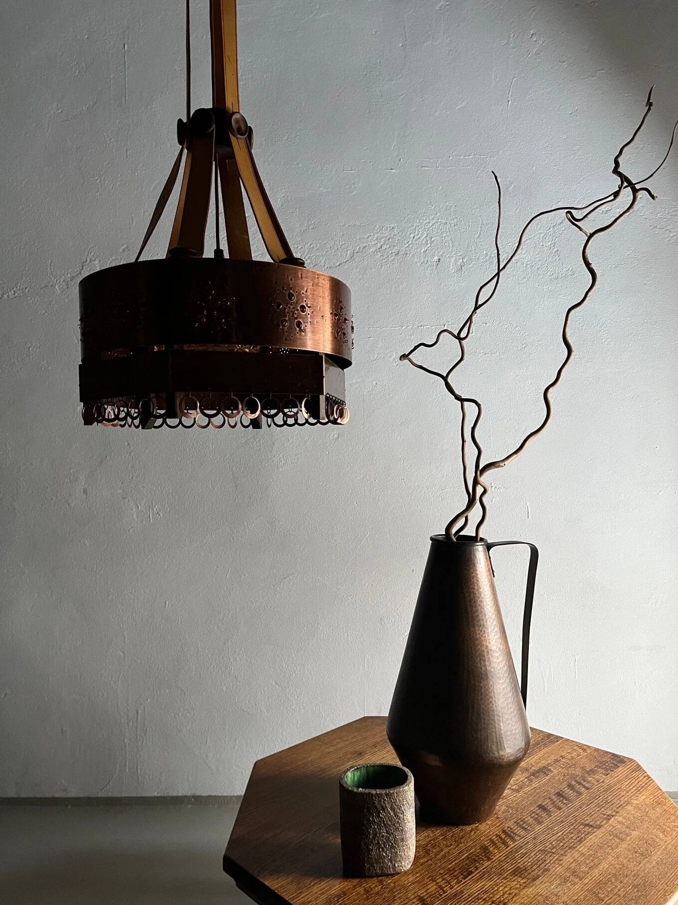 Plafonnier en métal de style Arts and Crafts | Suède | Années 1920