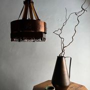 Arts and crafts metal ceiling lamp | Sweden | 1920s