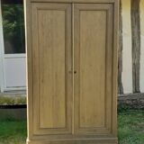 Armoire Louis Philippe ancuenne 2 portes Chêne massif bois brut