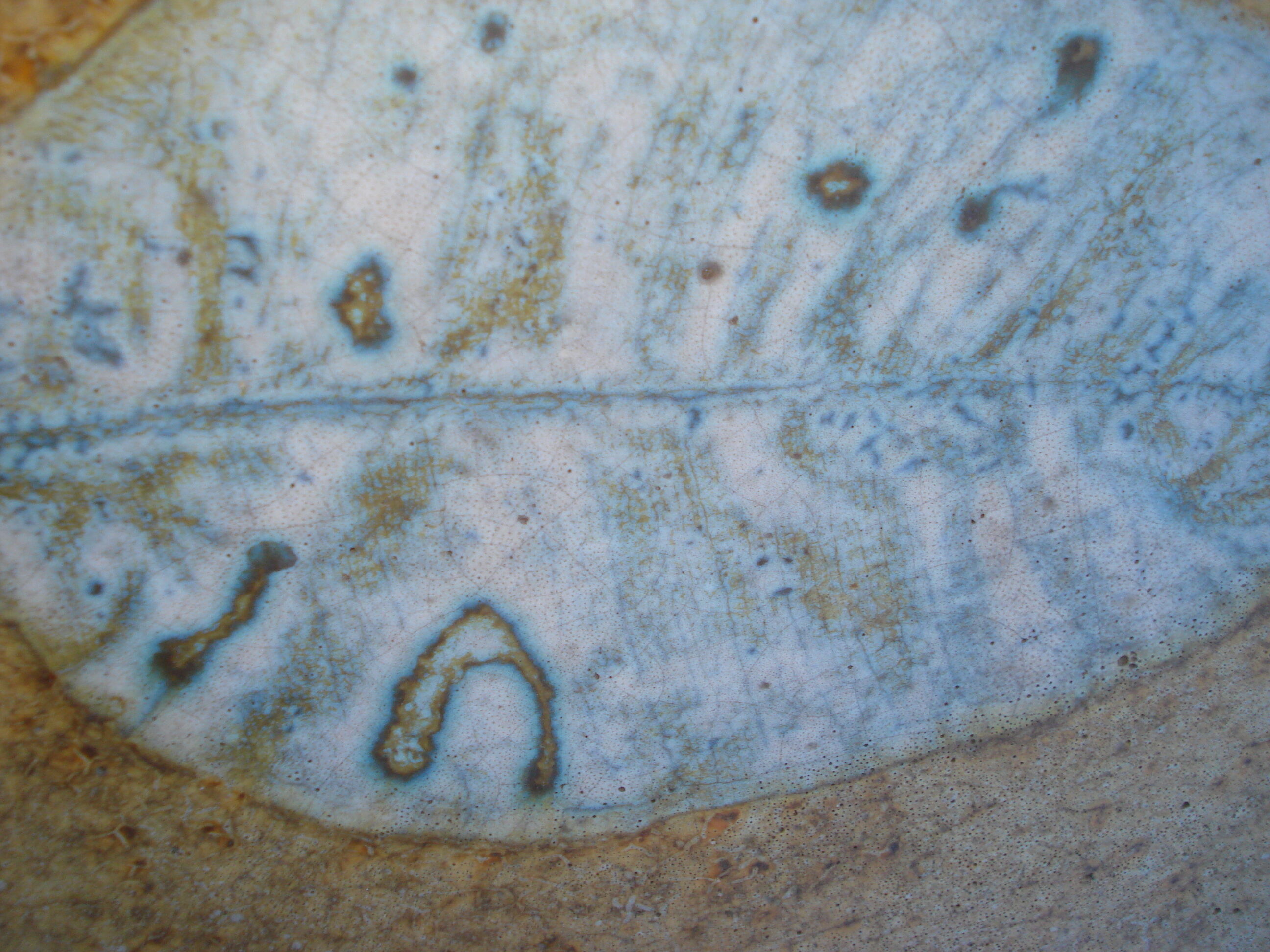 Coffee table with plate enamelled ceramic Les 2 Potiers, 1960