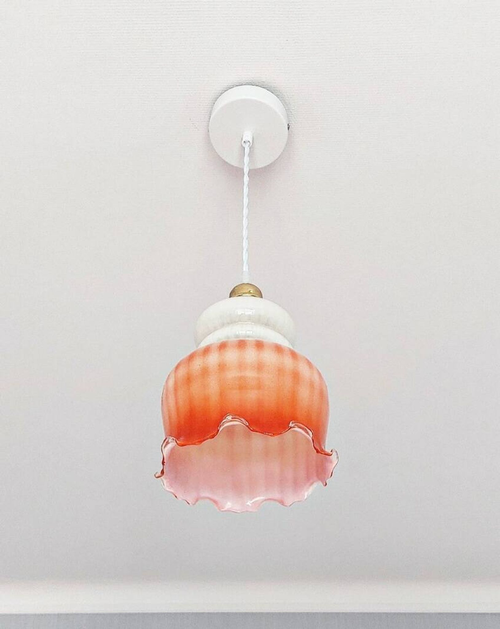 Vintage opaline pendant light