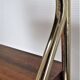 Bedside design in wood and gold metal 50s/60s