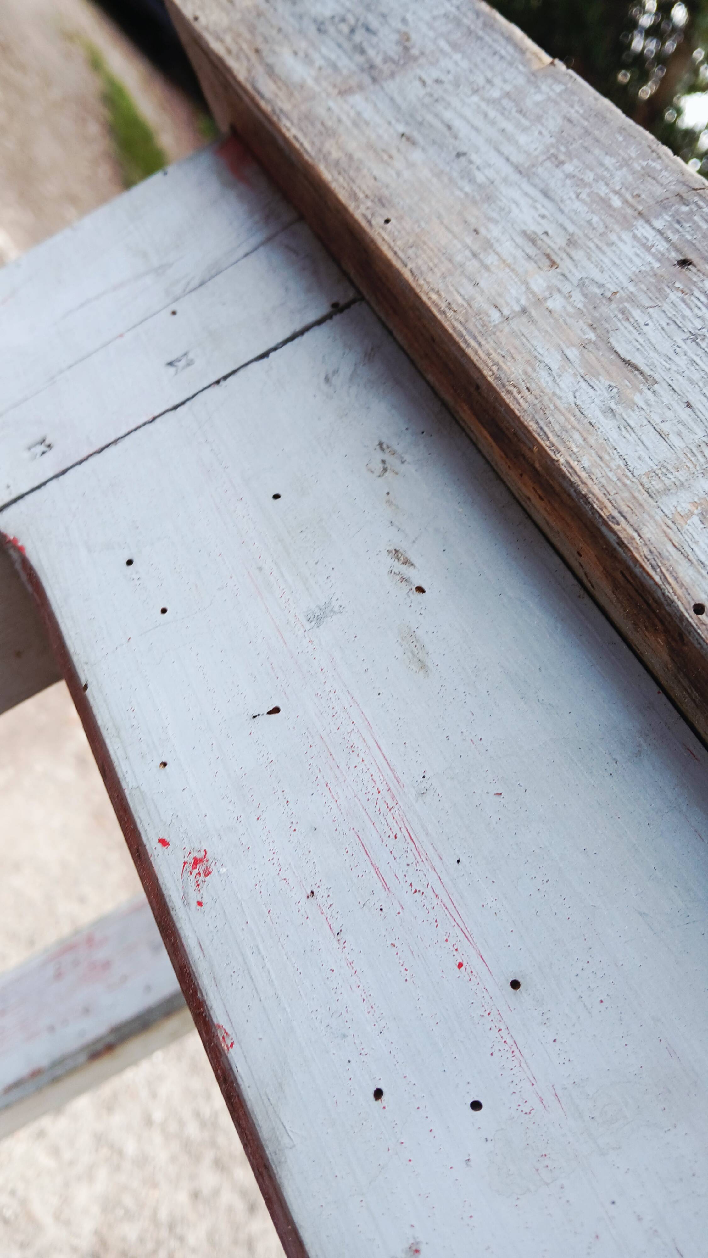 Small old garage workbench