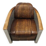Aviation-style club armchair