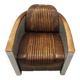 Aviation-style club armchair