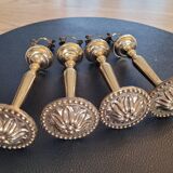 Antique brass curtain tiebacks - Set of 4