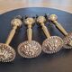 Antique brass curtain tiebacks - Set of 4