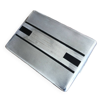 Art deco cigarette case in silver metal.germany