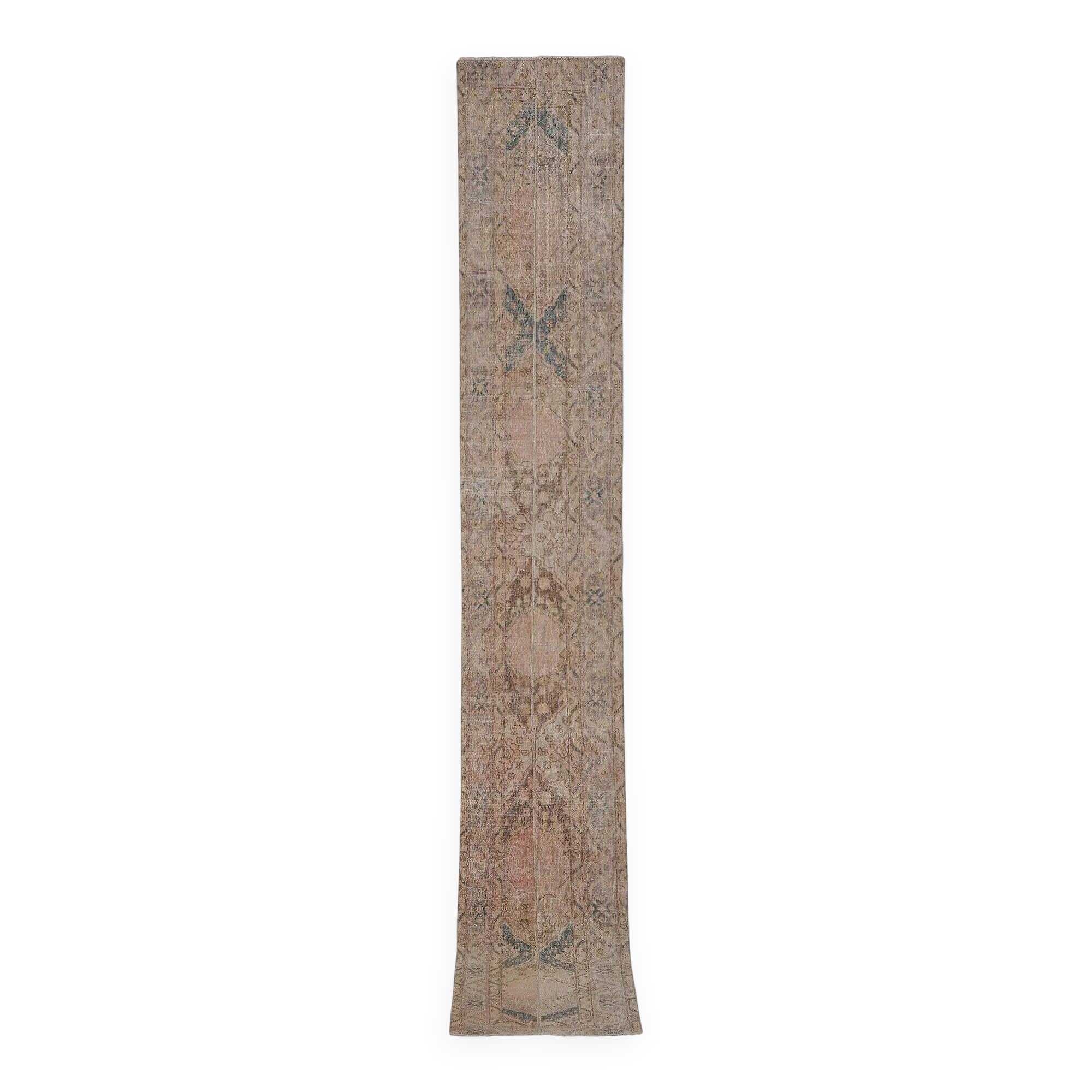 Vintage Turkish hallway rug 56x396 cm