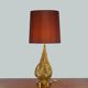 Lampe à poser aux feuillages de fougères dorés