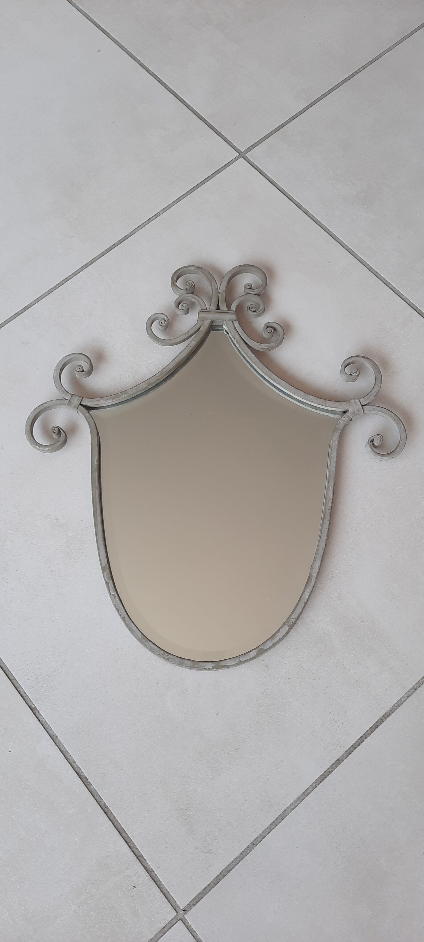 Gray metal mirror