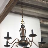 Vintage pendant light, empire brass pendant light, arrow pendant light
