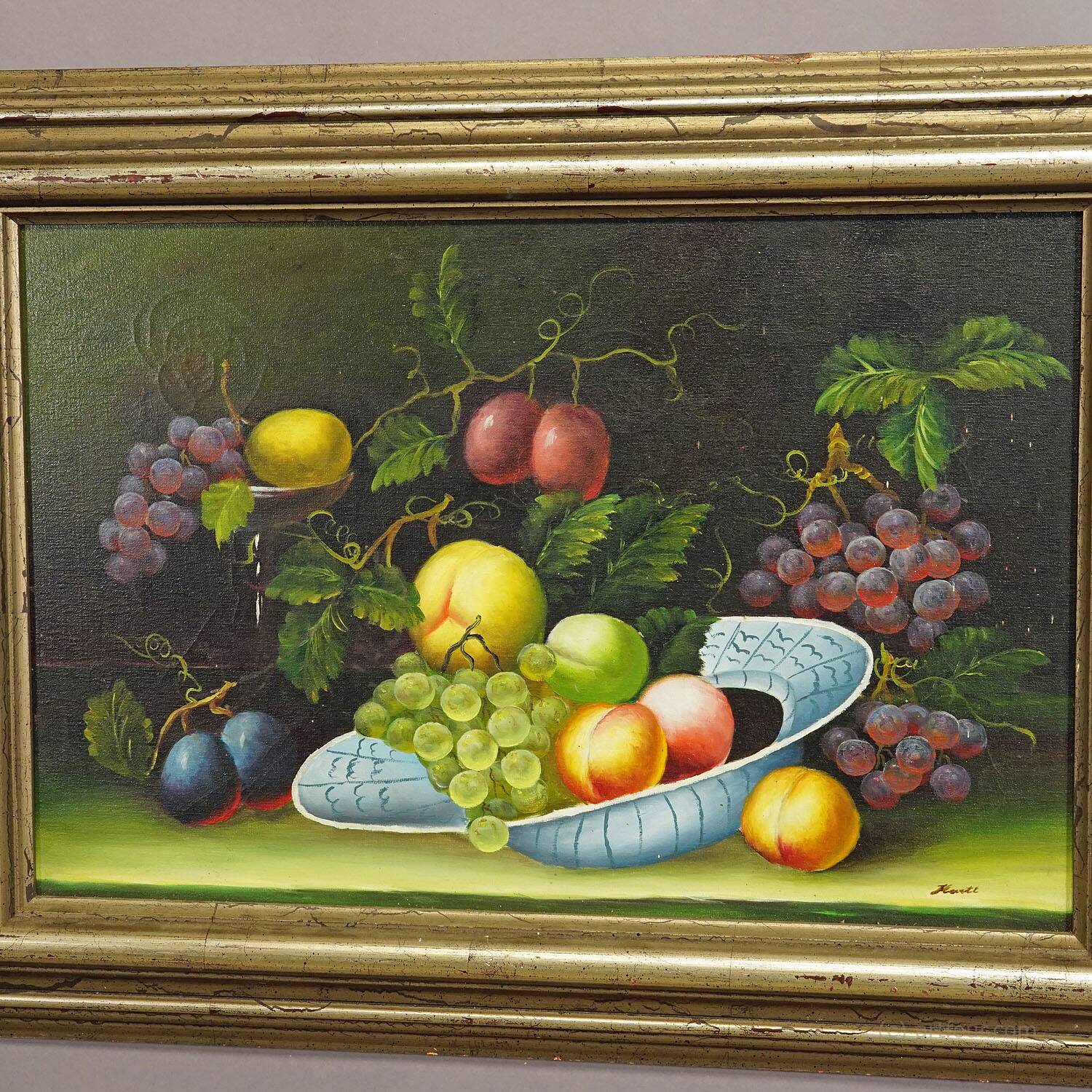 Still life with fruits, oil painting on canvas, Germany 1950s