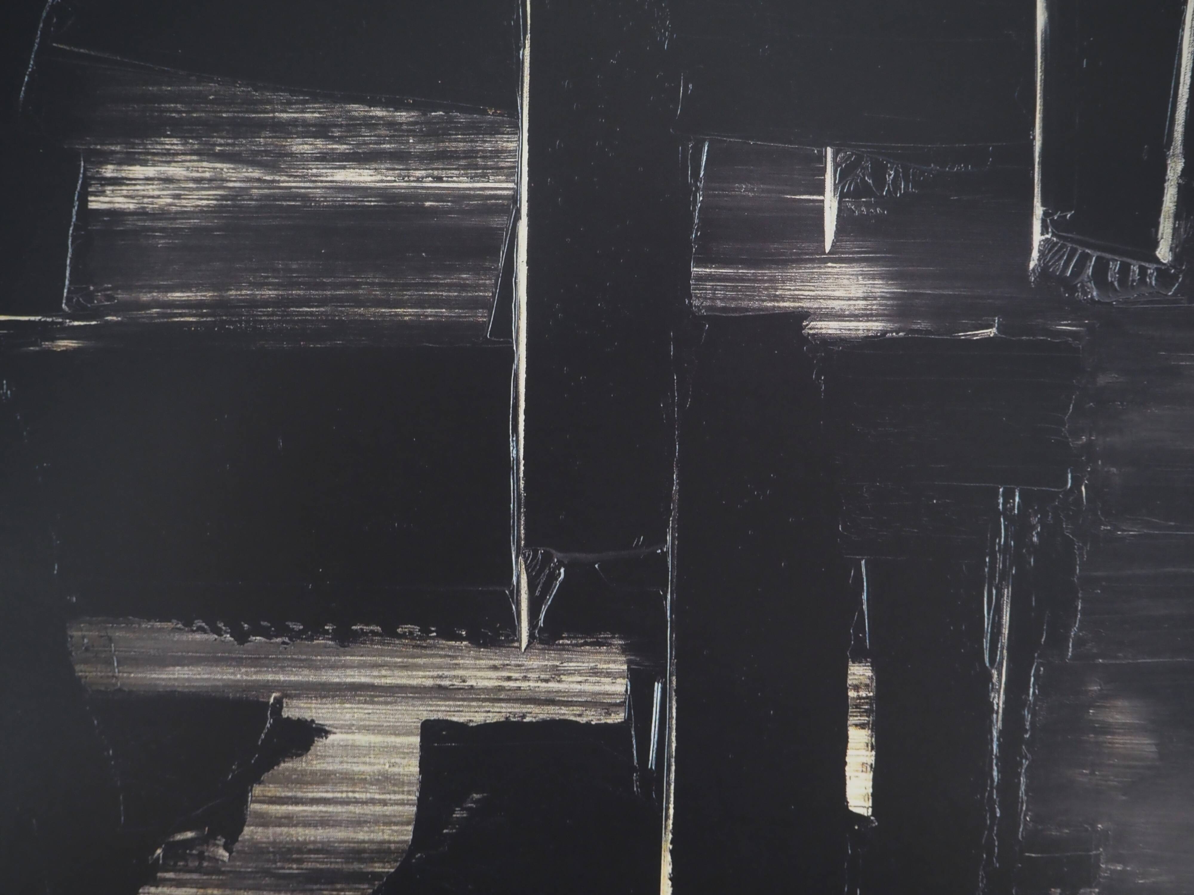 Pierre SOULAGES: Painting August 27, 1958 - Original signed poster