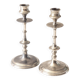 Pair of metal candlesticks