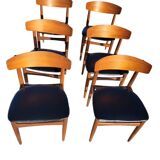 Set of 6 skai teak chairs Samcom B Johannes Andersen