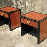 Headboard and bedside tables Pierre Vandel 1980