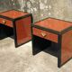 Headboard and bedside tables Pierre Vandel 1980