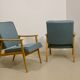 Paire de fauteuils vintage année 60 en hêtre