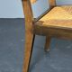 Wood turned rush armchair in the stye of Charles Dudouyt, France 1950s
