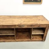 Large old trading counter in solid pine