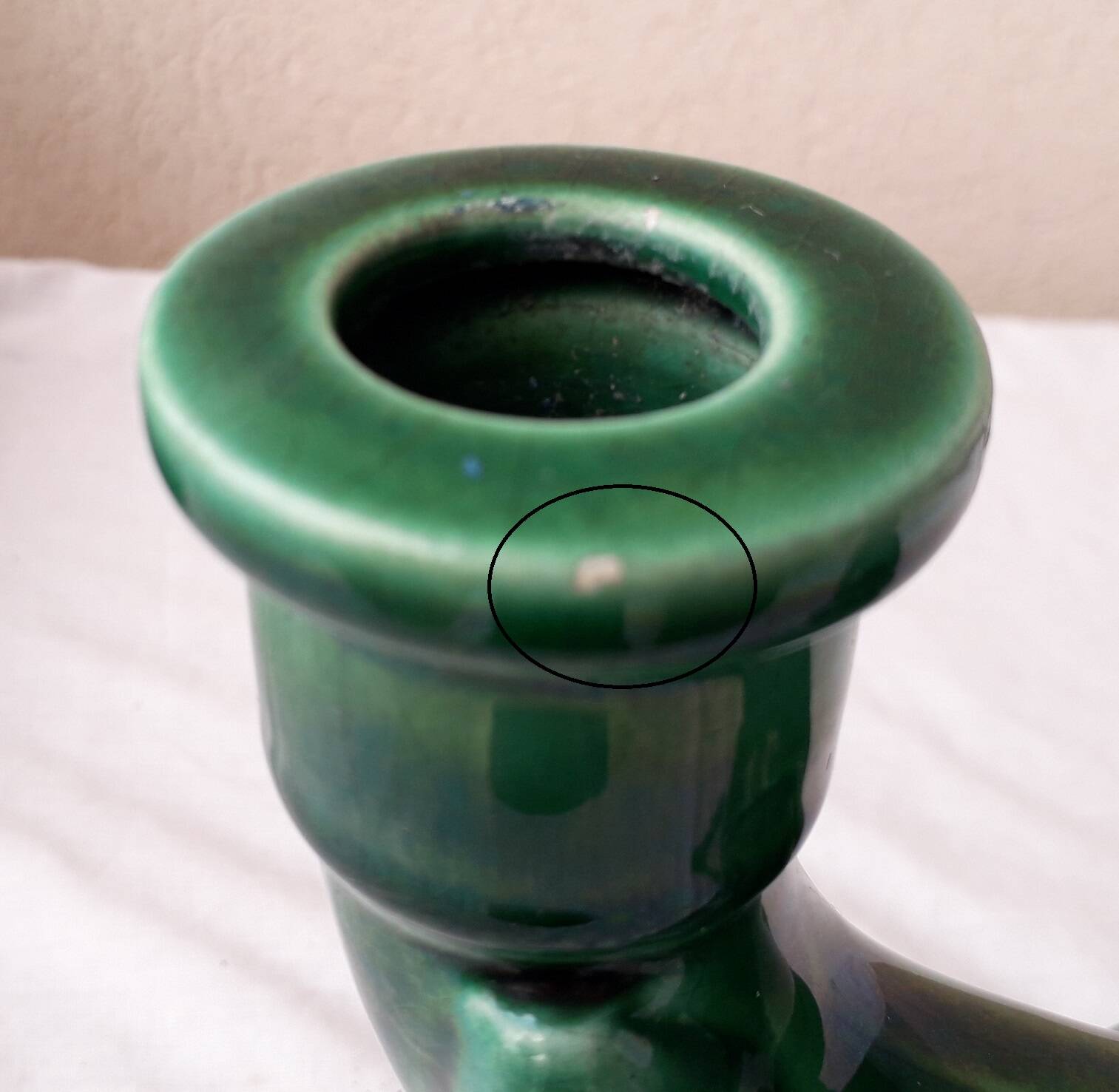 Green candlesticks candle holders