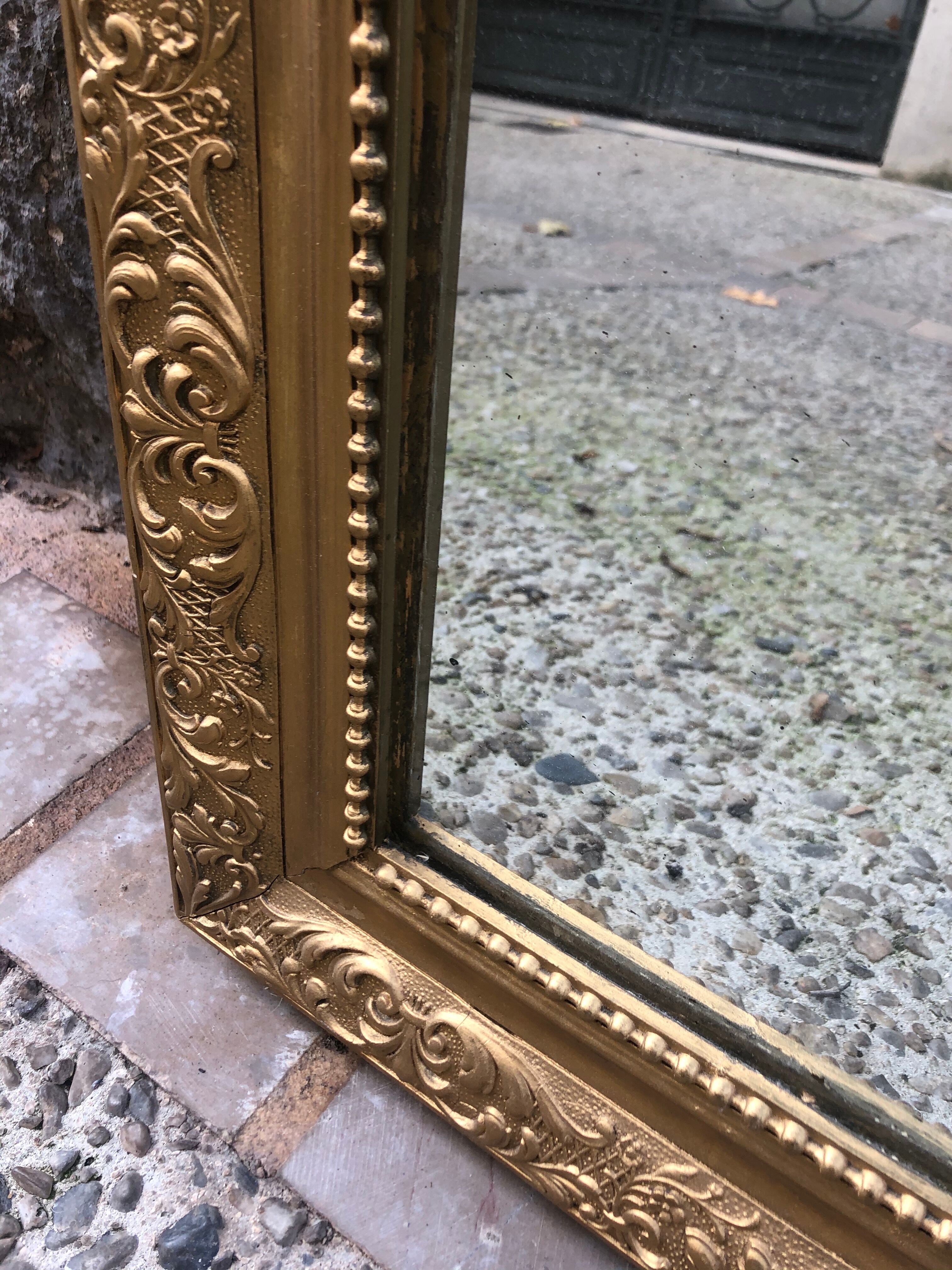 Golden mirror 103x74cm