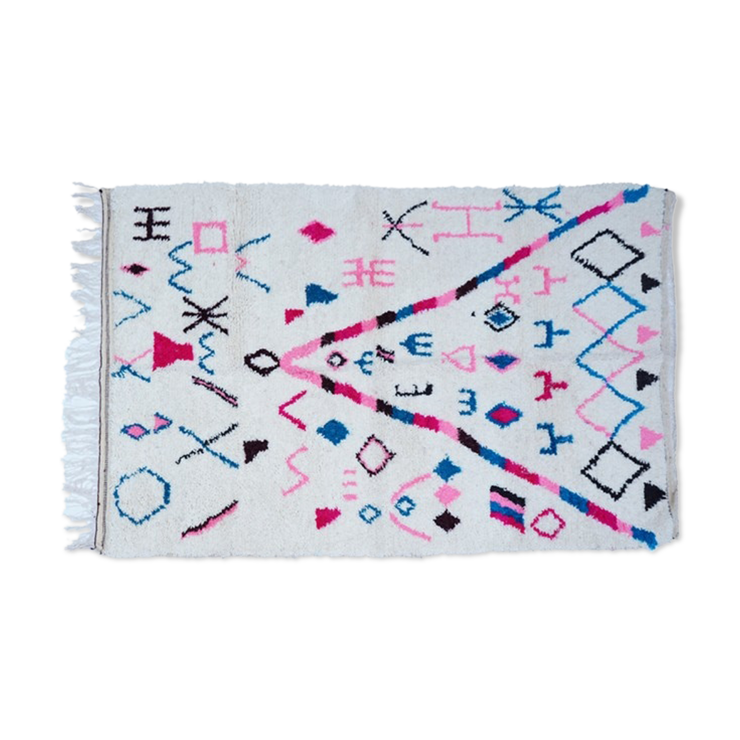 Colorful Berber Carpet 222 X 147cm