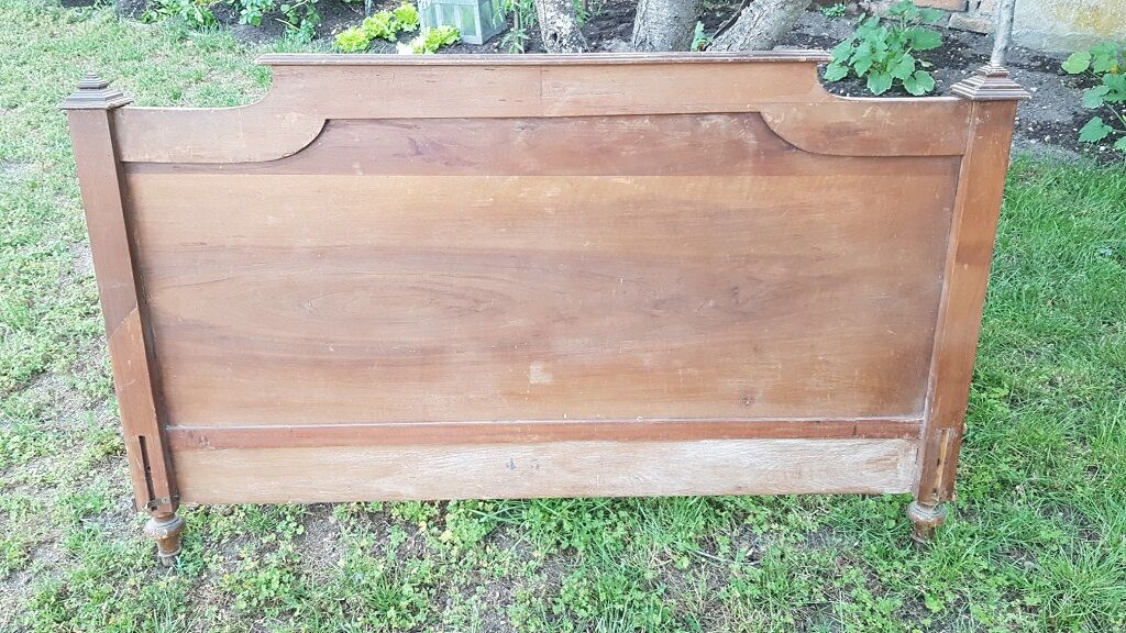 Old wooden headboard