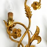 XL 1960s Italian gold-plated wall lamp with four sockets | heigh 80ccm