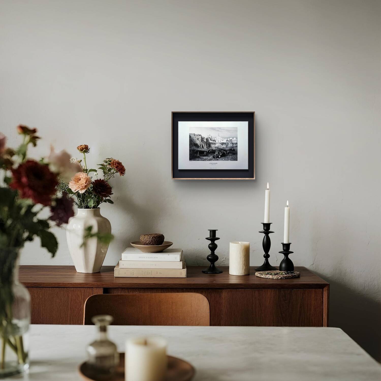 Jerusalem, Vintage engraving, printed in 1841.