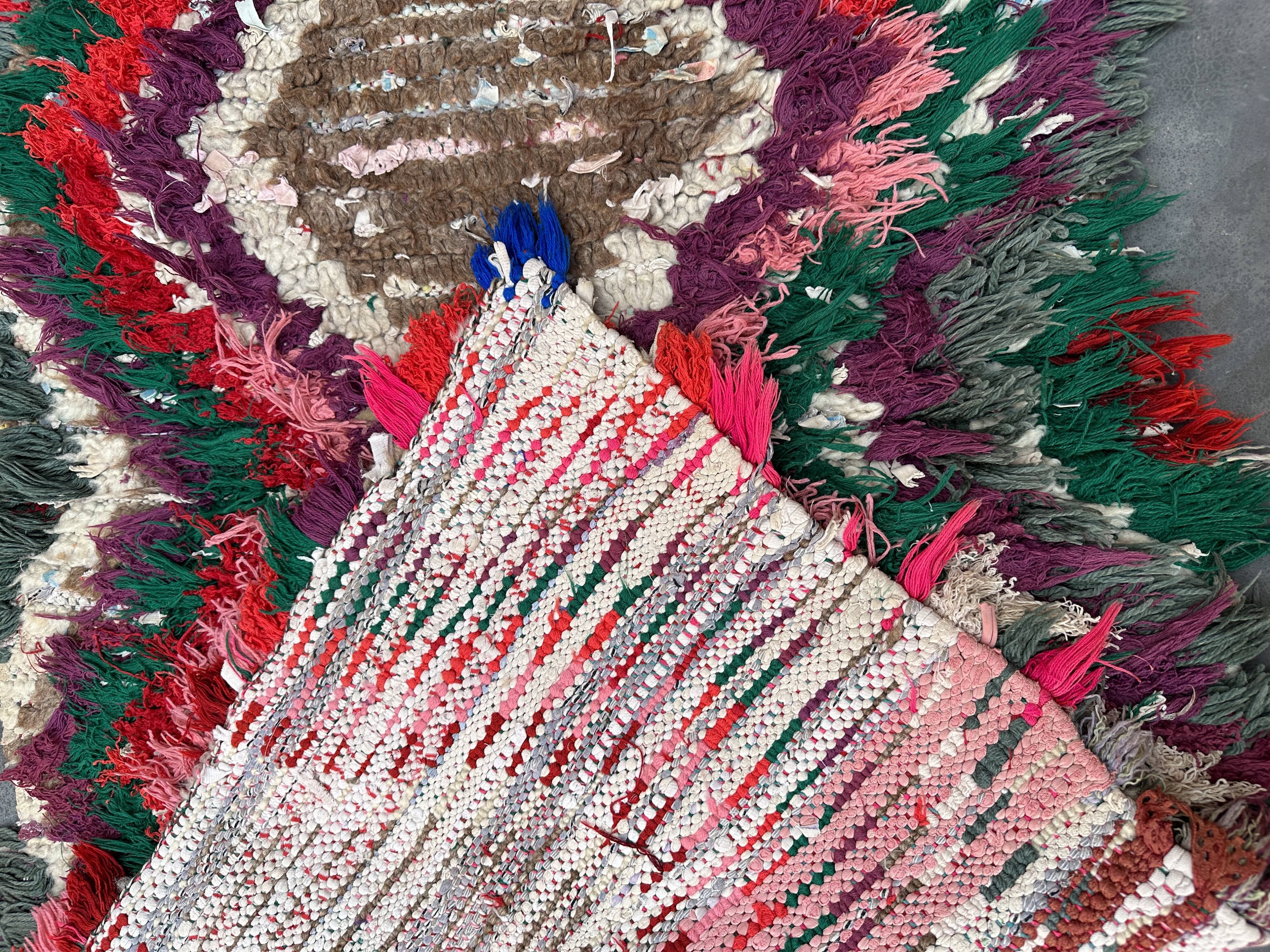 Colorful Azilal Berber rug - 136 x 66 cm