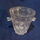 Glass ice bucket press vintage mold old diamond cut 1900
