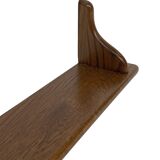 Vintage oak wall rack book shelf 1960s wood minimalist design