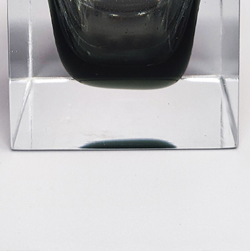 1960s grey table lighter in Murano Sommerso glass by Flavio Poli for Seguso