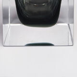 1960s grey table lighter in Murano Sommerso glass by Flavio Poli for Seguso