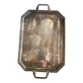silver metal serving tray