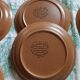 9 flat plates in Sarreguemines stoneware
