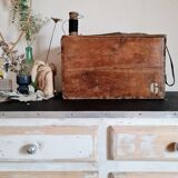 Compartmentalized old wooden chest