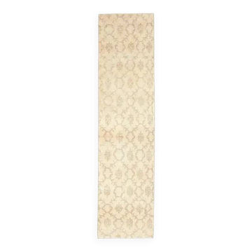 Tapis de couloir vintage turc en laine et coton noué à la main, années 1970