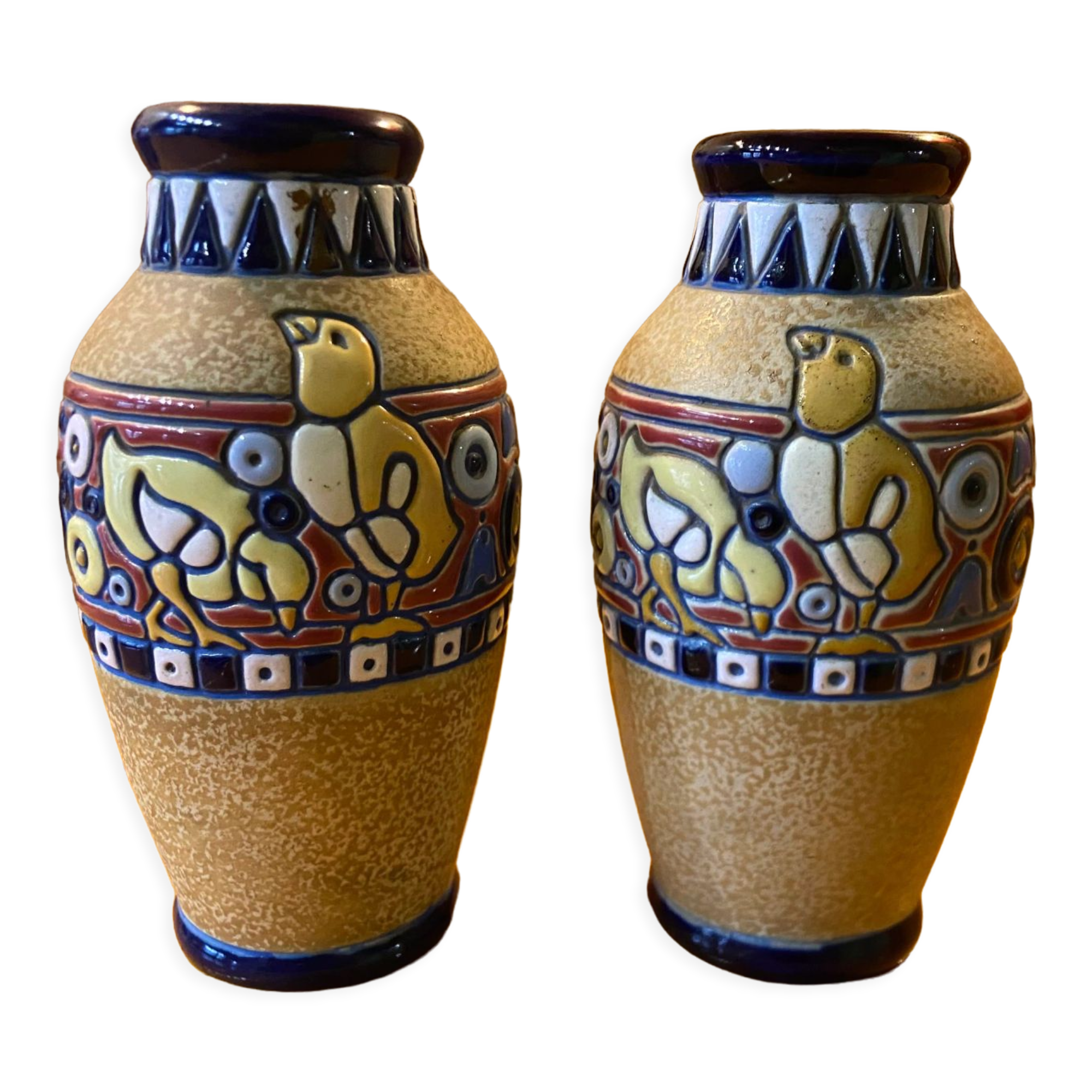 Pair of art-deco amphora vases from Czechoslovakia